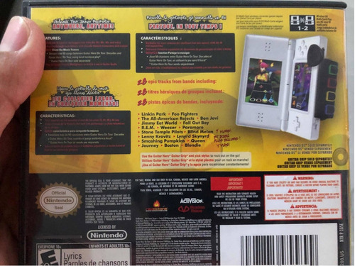 Imagen 2 de 2 de Juego De Nintendo Ds Guitar Hero Decades