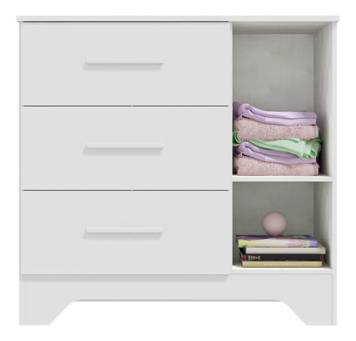 Cômoda Popy Peroba Infantil 1 Porta Branco