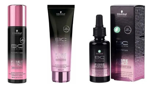 Shampoo + Spray Base + Serum - Bc Fibre Force Schwarzkopf