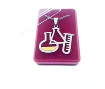 Comprar Dije Quimica Tubo Ensayo Matraz Erlenmeyer Balon Acero Quirugico Con Cadena - Ideal Quimicos Bioquimicos Estudiantes