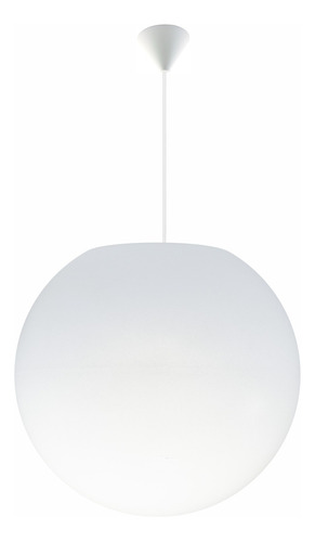 Lampara Colgante Esfera Globo 50 Cm Blanca + Foco Led 9w