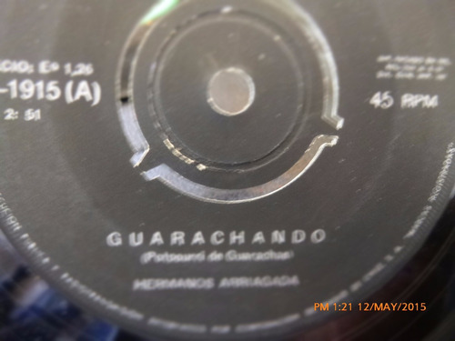 Vinilo Single De Los Hermanos Arriagada - Guarac ( S6 (Usado)