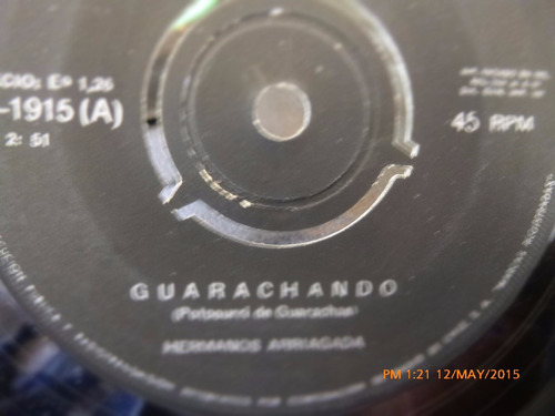 Vinilo Single De Los Hermanos Arriagada -  Guarac ( S6