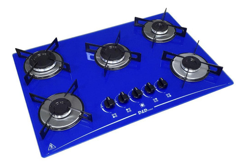 Fogão Cooktop D&d 5 Bocas Azul A Gás