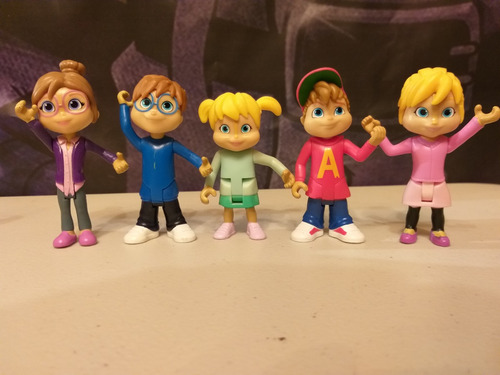 Lote De 5 Figuras Alvin Y Las Ardillas, Mattel 2016