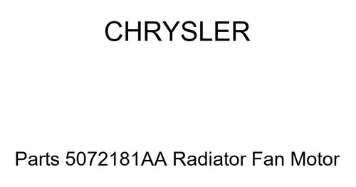 Pieza Original Chrysler Aa Motor Ventilador Para Radiador