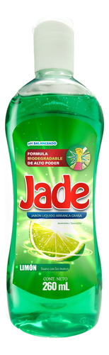 Jabon Lavatrastes Liquido Arrancagrasa 260 Ml Jade Limon