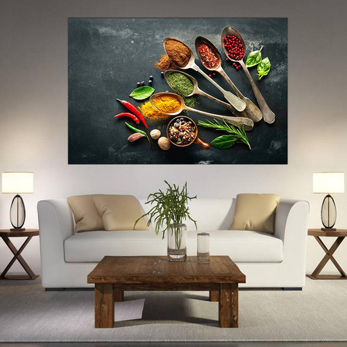 Póster De Lienzo De Comida De Cocina 2 Piezas