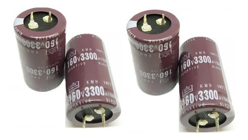 Capacitor Electrolítico 160v 3300uf (4 Pzas)