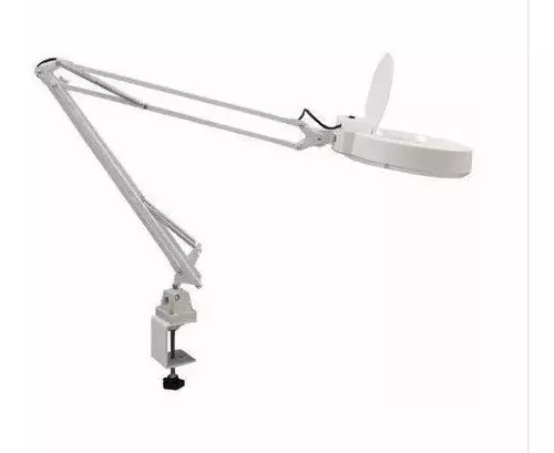 Lámpara lupa flexo con mordaza - Anclaje a mesa - 1,75x o 2,25x - 150 mm