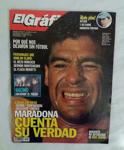 Maradona El Grafico Julio 1997 