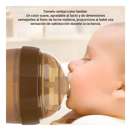 Biberon De Silicona Anticolico Imita El Pecho Materno 240 Ml