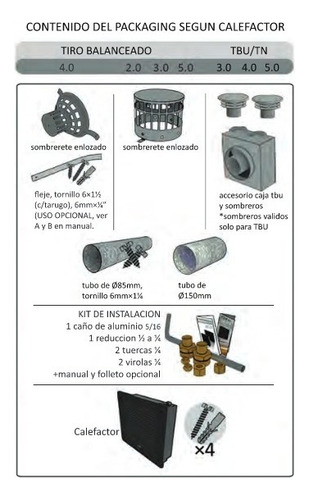 Calefactor a gas de pared para interior Calden 5000 con conexión: gas envasado - blanco
