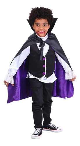 Roupa Drácula Completa Infantil - 4 Itens - Halloween