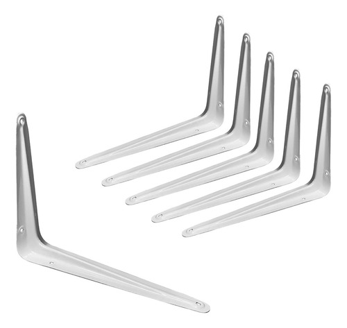 Pack 12 Soporte Escuadra Metal Para Repisa Estante 8''x10''