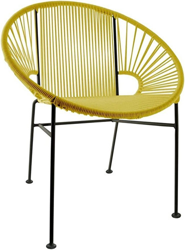 Innit Designs Concha - Silla (tejido Amarillo Sobre Marco N.