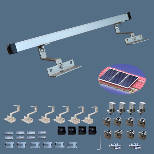 Kit De Soporte De Montaje De Panel Solar Para Techo De Metal