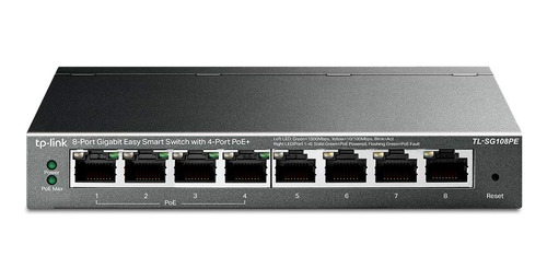 Tp- Tl-sg108pe 8 puerto Gigabit Poe Facil Smart Switch Acero