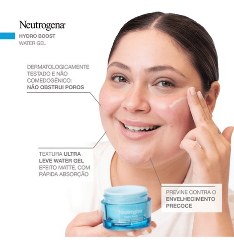 Neutrogena Hydroboost Water Gel Hidratante Ácido Hialurônico Todo Tipo De Pele Dia/noite