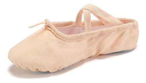  Lace Up Zapatillas De Ballet De Lona Para Niños-wylcs