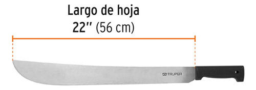 Machete Acero Profesional 22 PuLG 56 Cm Hoja Pulida Truper