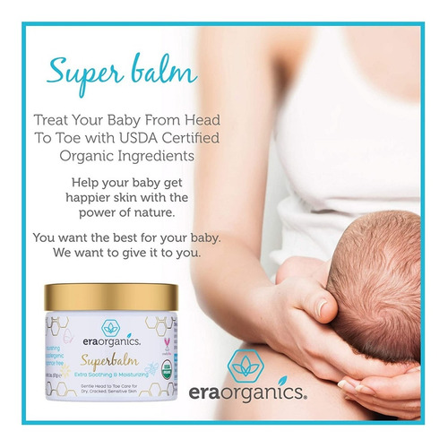 Era Organics Ungüento Para Los Bebés 2 Onzas Crema Orgánica