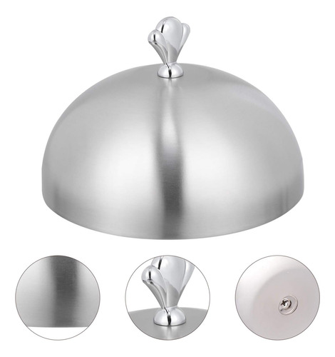 Plato Cúpula 1 Pcs 20 Cm Acero Inoxidable Aperitivo