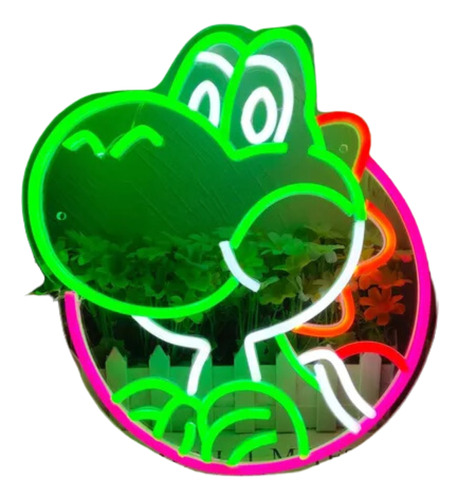 Letrero Led Neon Yoshi Mario Bros Game 30*35cm Luminoso