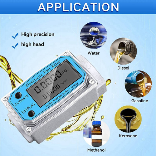 Medidor De Flujo De Agua De Turbina Digital Con Pantalla