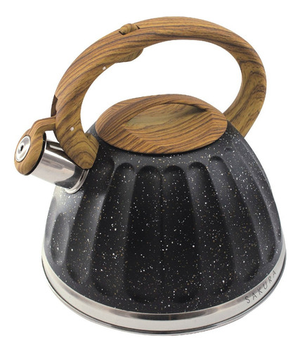 Pava Silbadora Negra Sakura Vicalina Acero Inoxidable 3.2 L Negro