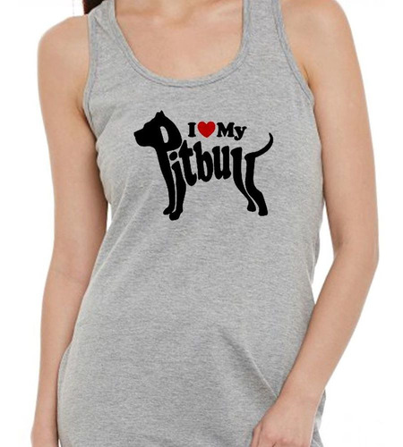 Musculosa Pitbull Love Amo A Mi Perro