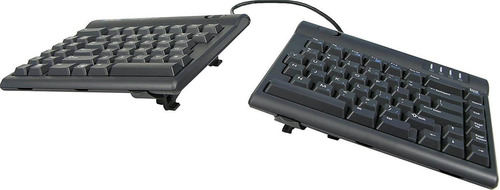 Teclado Ergonómico Con Separacion De 9' Y Cable Usb (negro)