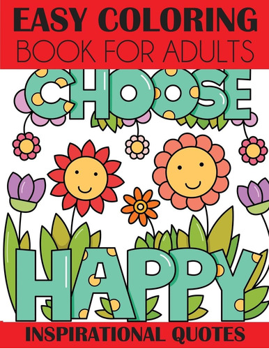 Libro:  Easy Coloring Book For Adults: Inspirational Quotes