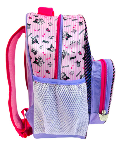 Mochila Lonchera Lapicera Hello Kitty Kuromi Preescolar Morado Kuromi
