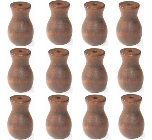 12pcs Marrón Borla De Madera Persianas De Ventana De C...