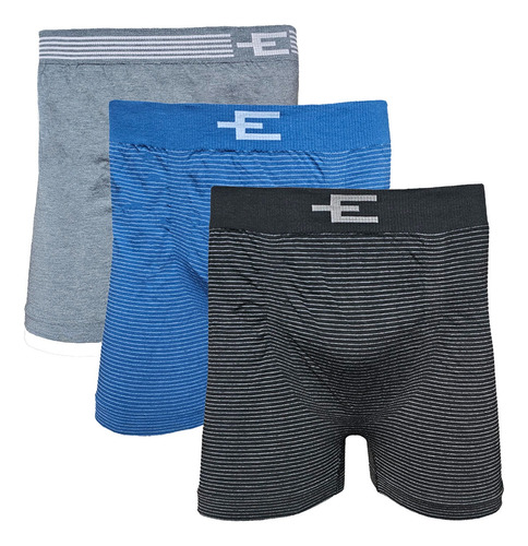 8 Calzoncillos Boxers Lisos Y Rayado Eyelit Seamless Algodón