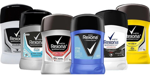 Desodorante Rexona Men Barra Variedades Pack De 6 Unidades Fragancia Variado
