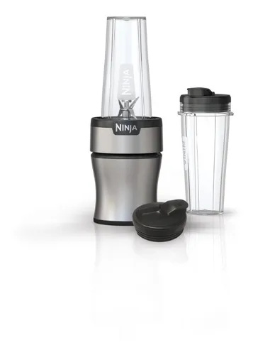  Ninja - Licuadora personal para batidos, licuados, preparación  de alimentos y licuar alimentos congelados, con base de 700 vatios y (2)  tazas de 16 onzas con tapas de boquilla (QB3001SS) : Hogar y Cocina