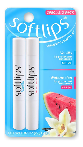 Softlips Balsamo Labial Spf 20 Duo - Palitos Delgados De Vai