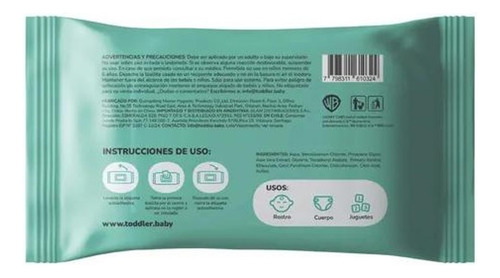 Toddler Toallitas Húmedas Sin Perfume X 48 Unidades