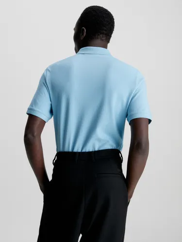 Polo Stretch Slim Button Celeste Calvin Klein