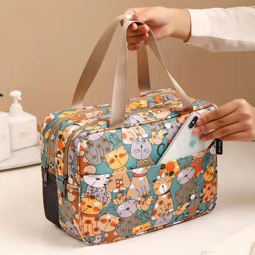 Bolsa De Maquillaje Portátil Para Mujer De Gran Capacidad A