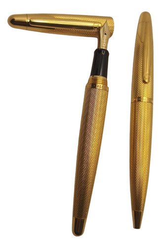 Caneta Alfred Dunhill Banhada A Ouro, Tinteiro E Esferográfi