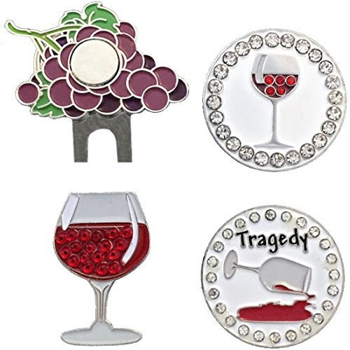 Giggle Golf Bling Wine No Ball Marker Pack