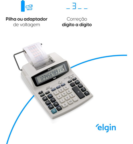 Calculadora De Mesa Com Bobina 12 Dígitos Ma-5121 Elgin