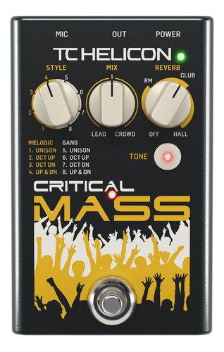 Pedal de efecto TC Helicon Critical Mass  negro