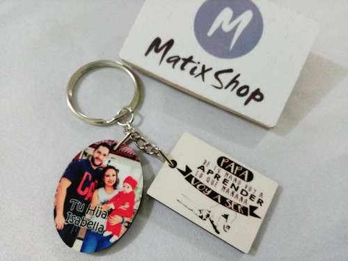 Imagen 5 de 5 de Llaveros Con Foto Y Frase - Regalos Personalizados