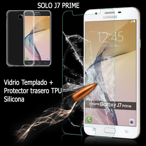 Vidrio Templado + Funda Case Jelly Tpu J7 Prime