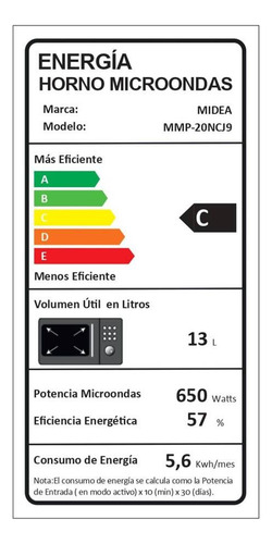 Microondas Electromecanico Midea 20 Lts