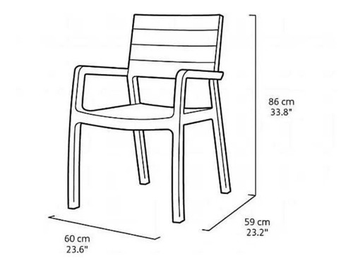 Silla Para Exterior Sin Brazos Keter Harmony